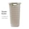 Mind Reader 60L Ventilated Slim Laundry Hamper with Cut Out Handles & Attached Hinged Lid, 2ct.